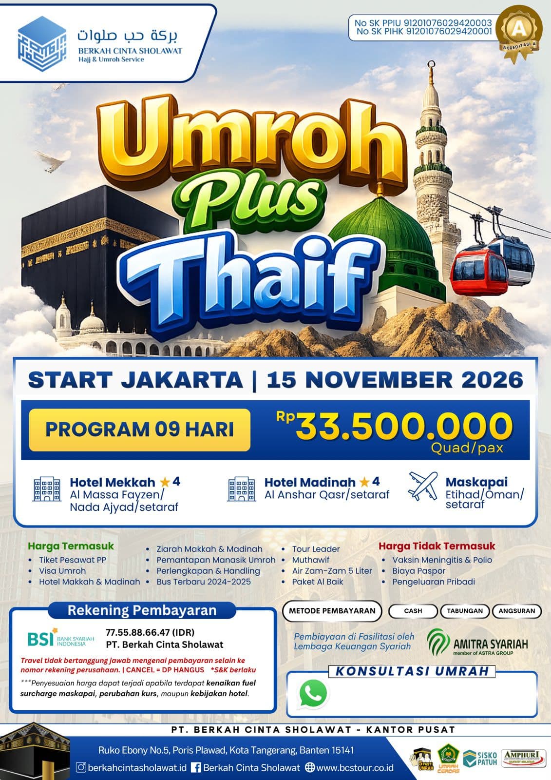 Umroh Plus Thaif (November)