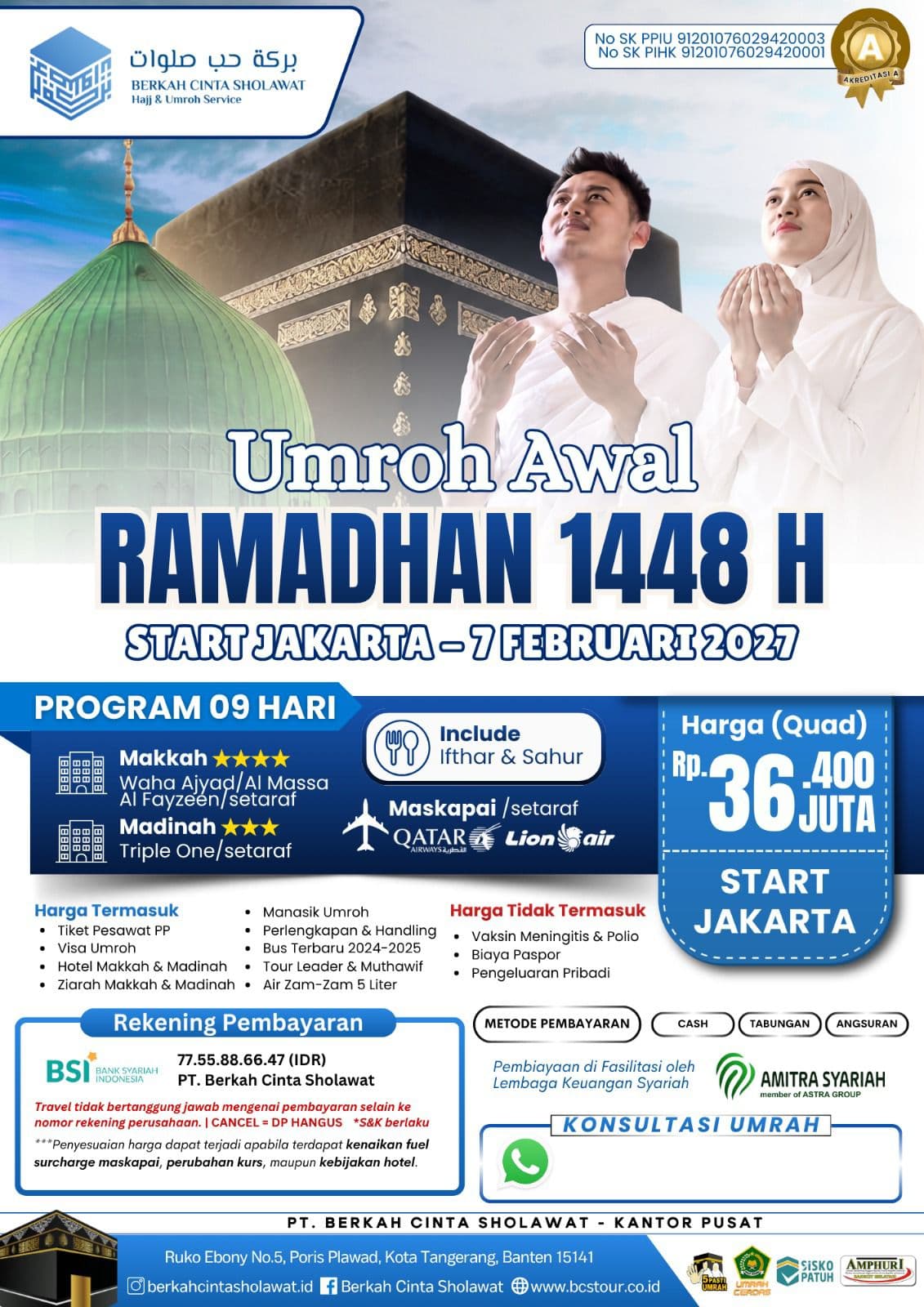 Umroh Awal Ramadhan 1448 H