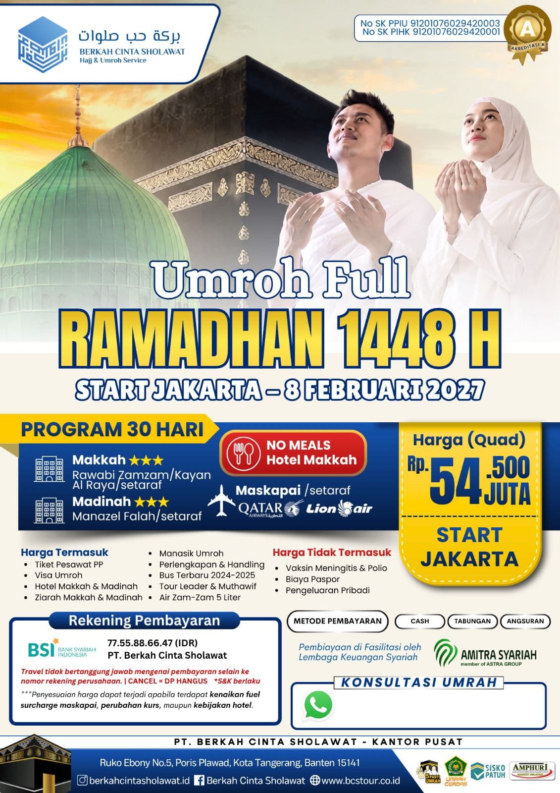Umroh Full Ramadhan 1448 H